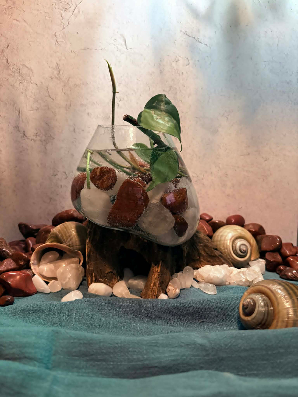 Aquascape Roots Glass Jasper and Quartz Display (Stones Only)
