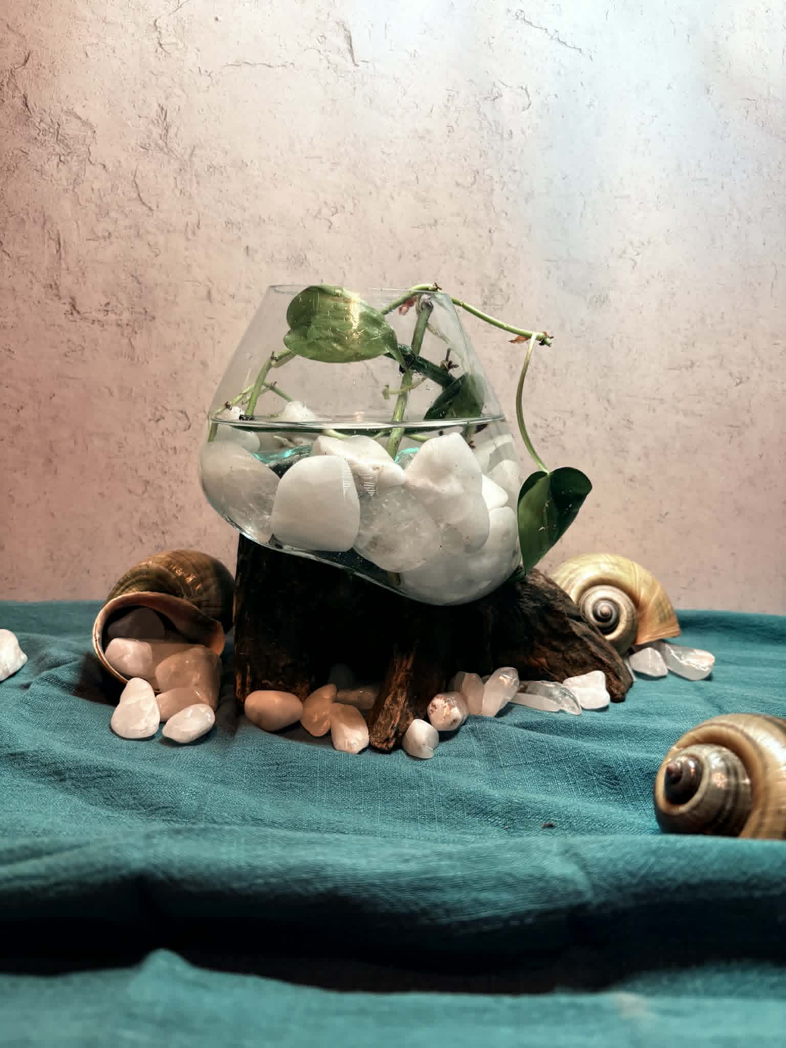 Aquascape Roots Glass Quartz Display (Tumbled Quartz Only)